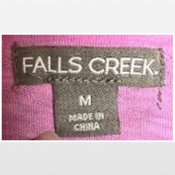 New Falls Creek Top Womens Medium Bright Pink Ruffle Hem Long Sleeve - Picture 11 of 16